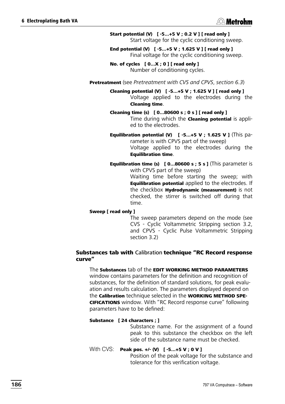 Metrohm 797 VA Computrace User Manual | Page 198 / 295