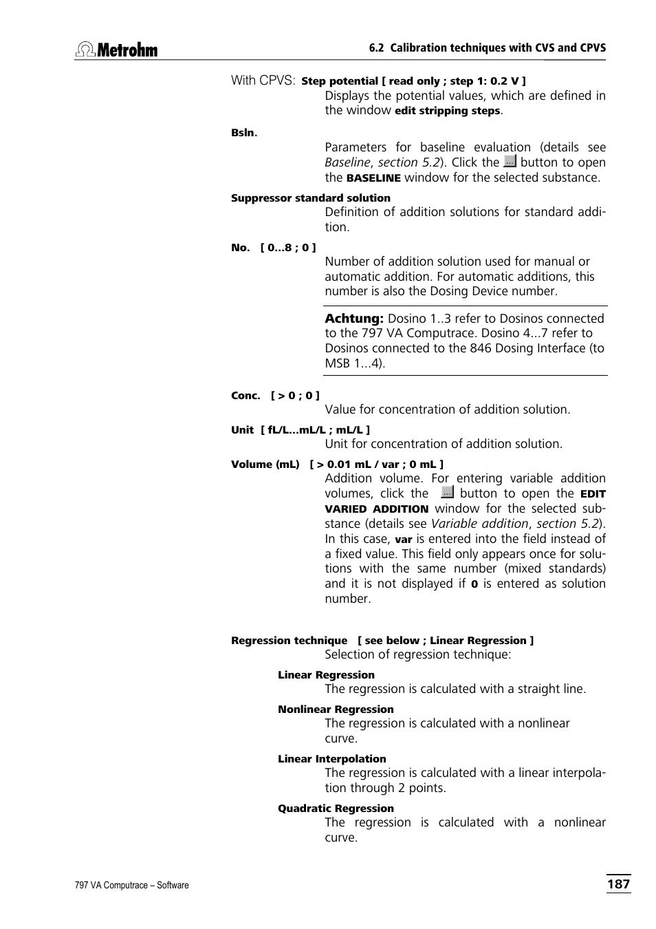 Metrohm 797 VA Computrace User Manual | Page 199 / 295