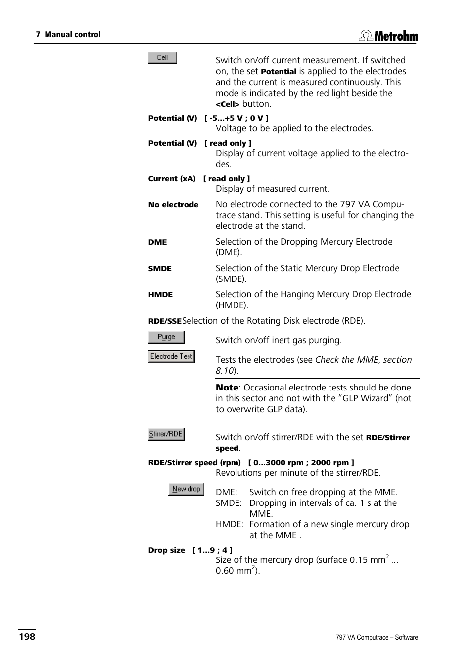 Metrohm 797 VA Computrace User Manual | Page 210 / 295