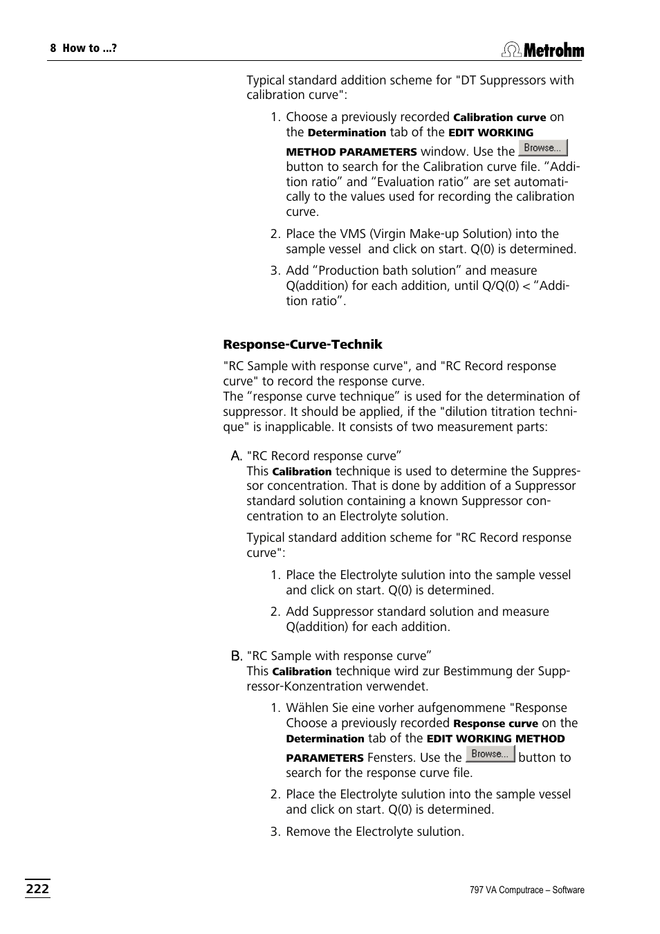Metrohm 797 VA Computrace User Manual | Page 234 / 295