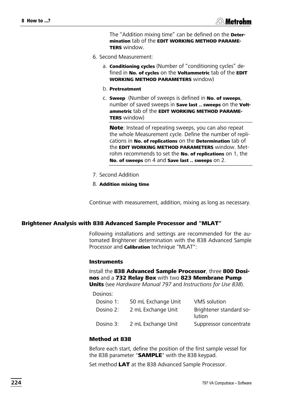 Metrohm 797 VA Computrace User Manual | Page 236 / 295