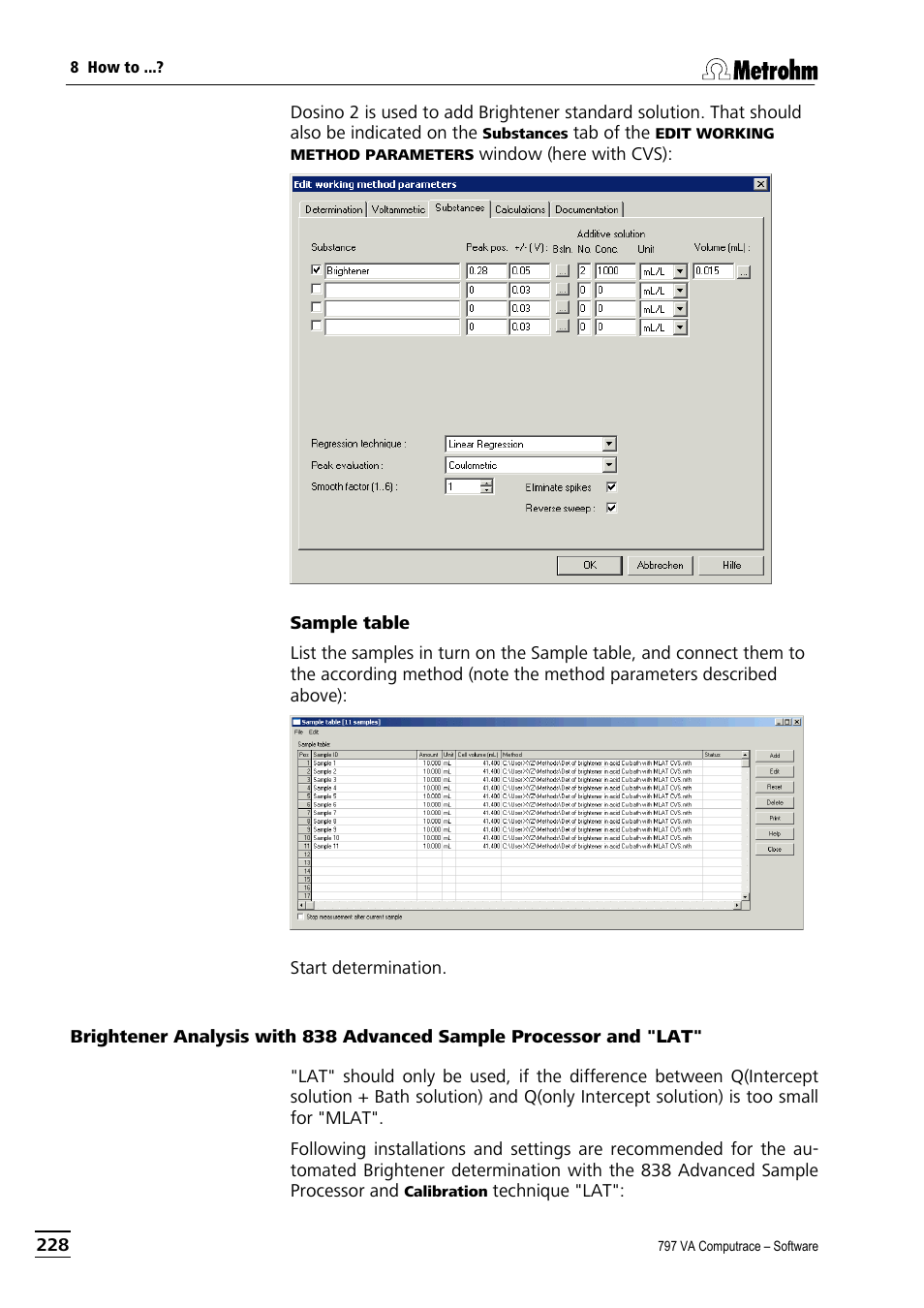 Metrohm 797 VA Computrace User Manual | Page 240 / 295