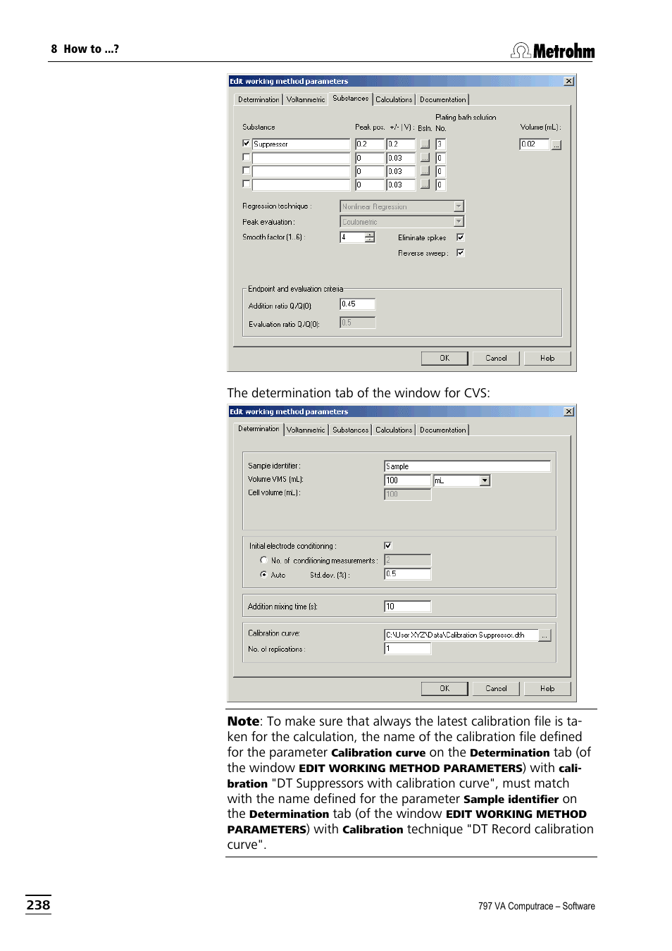 Metrohm 797 VA Computrace User Manual | Page 250 / 295