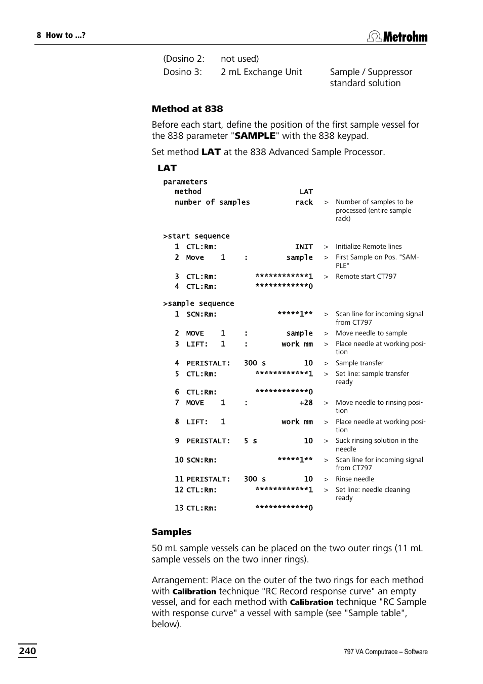 Metrohm 797 VA Computrace User Manual | Page 252 / 295