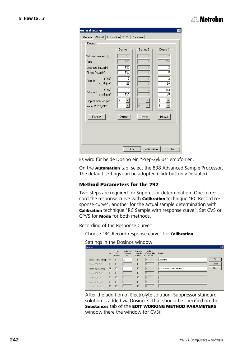 Metrohm 797 VA Computrace User Manual | Page 254 / 295