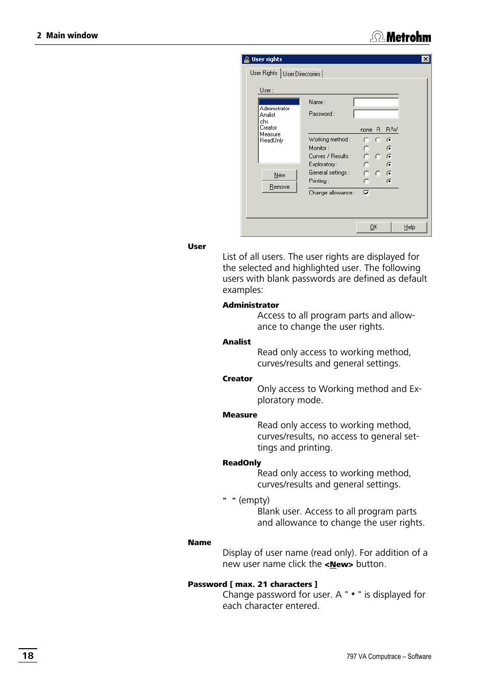 Metrohm 797 VA Computrace User Manual | Page 30 / 295