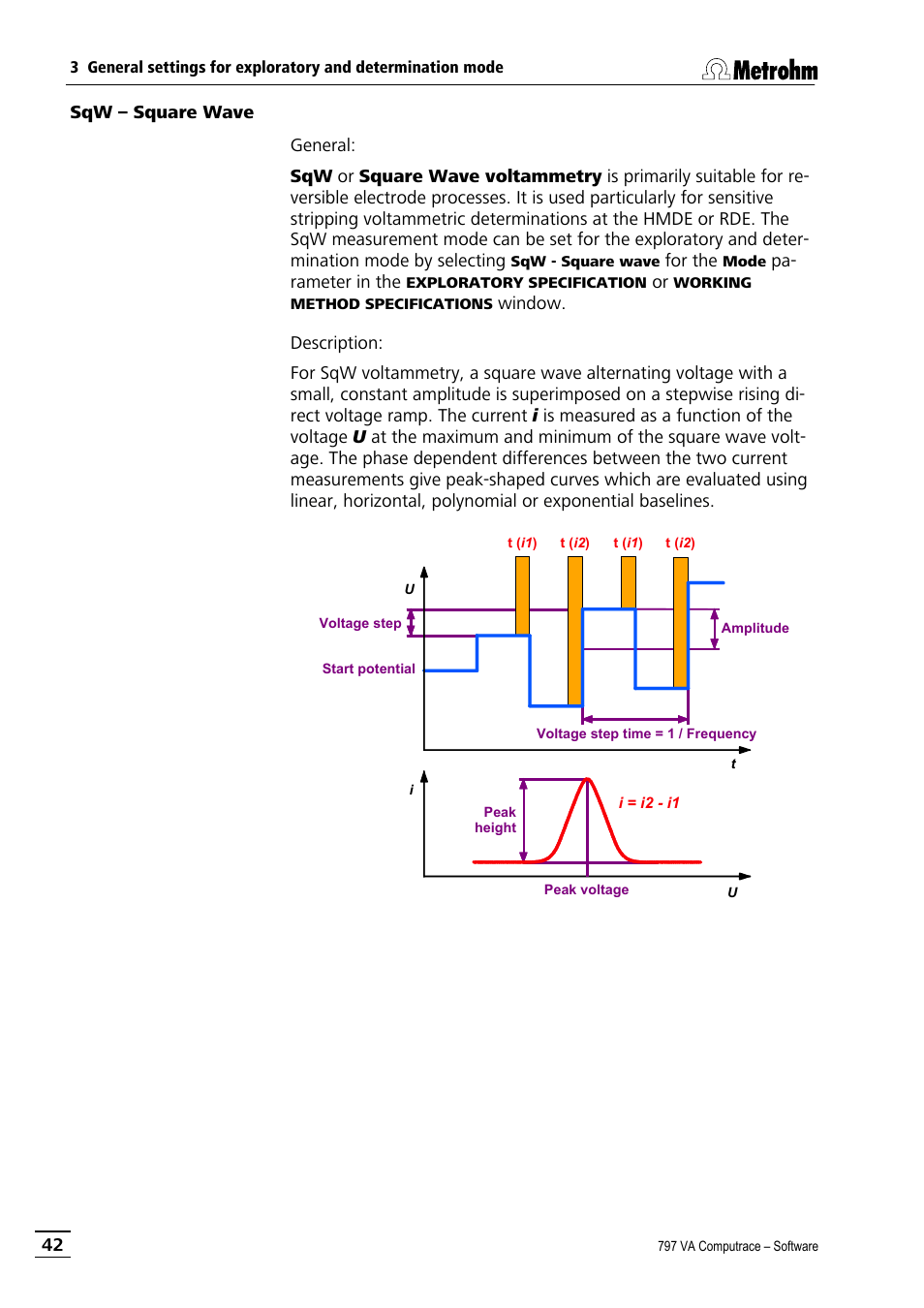 Sqw – square wave | Metrohm 797 VA Computrace User Manual | Page 54 / 295