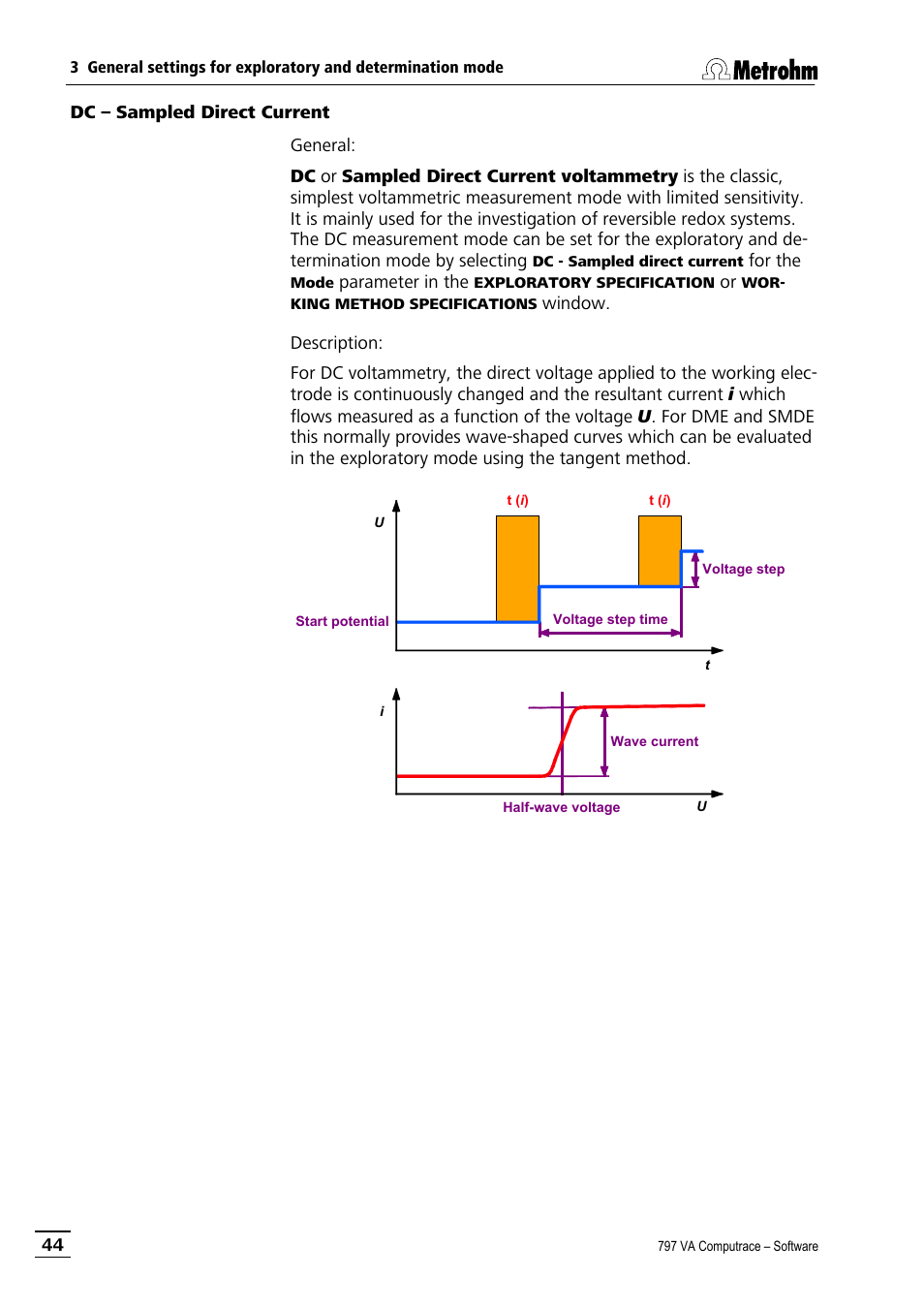 Dc – sampled direct current | Metrohm 797 VA Computrace User Manual | Page 56 / 295