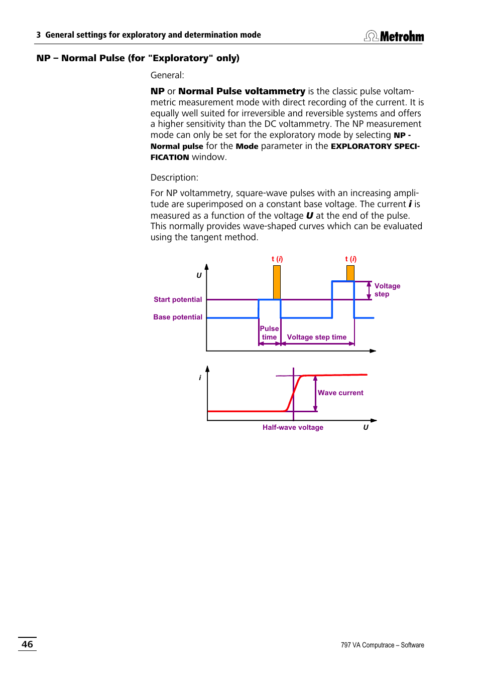 Np – normal pulse (for "exploratory" only) | Metrohm 797 VA Computrace User Manual | Page 58 / 295