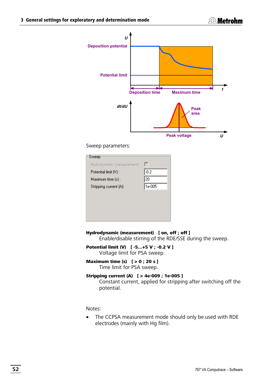 Metrohm 797 VA Computrace User Manual | Page 64 / 295