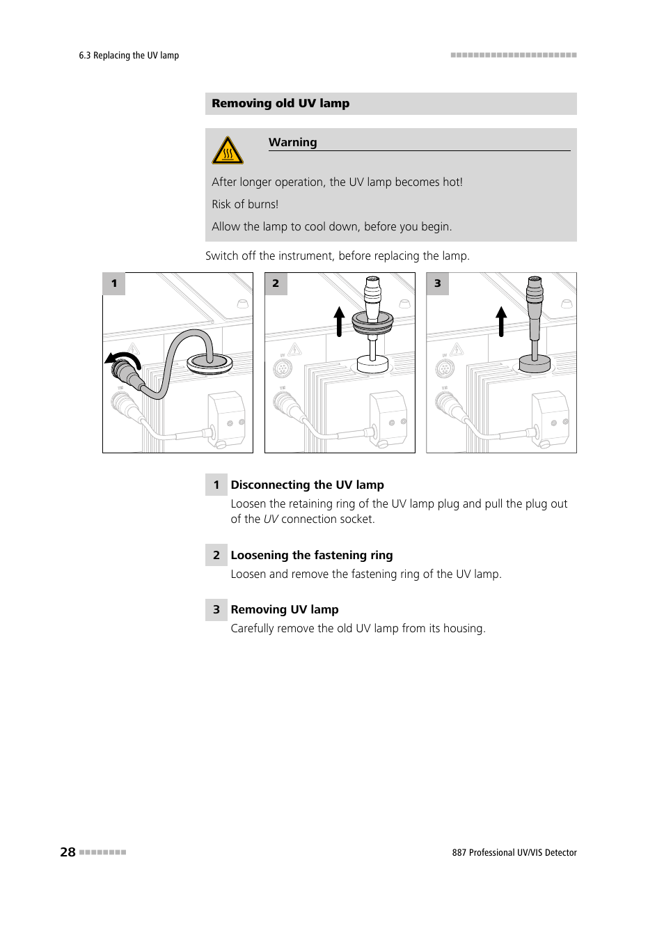 Metrohm 887 Professional UV/VIS Detector User Manual | Page 36 / 57