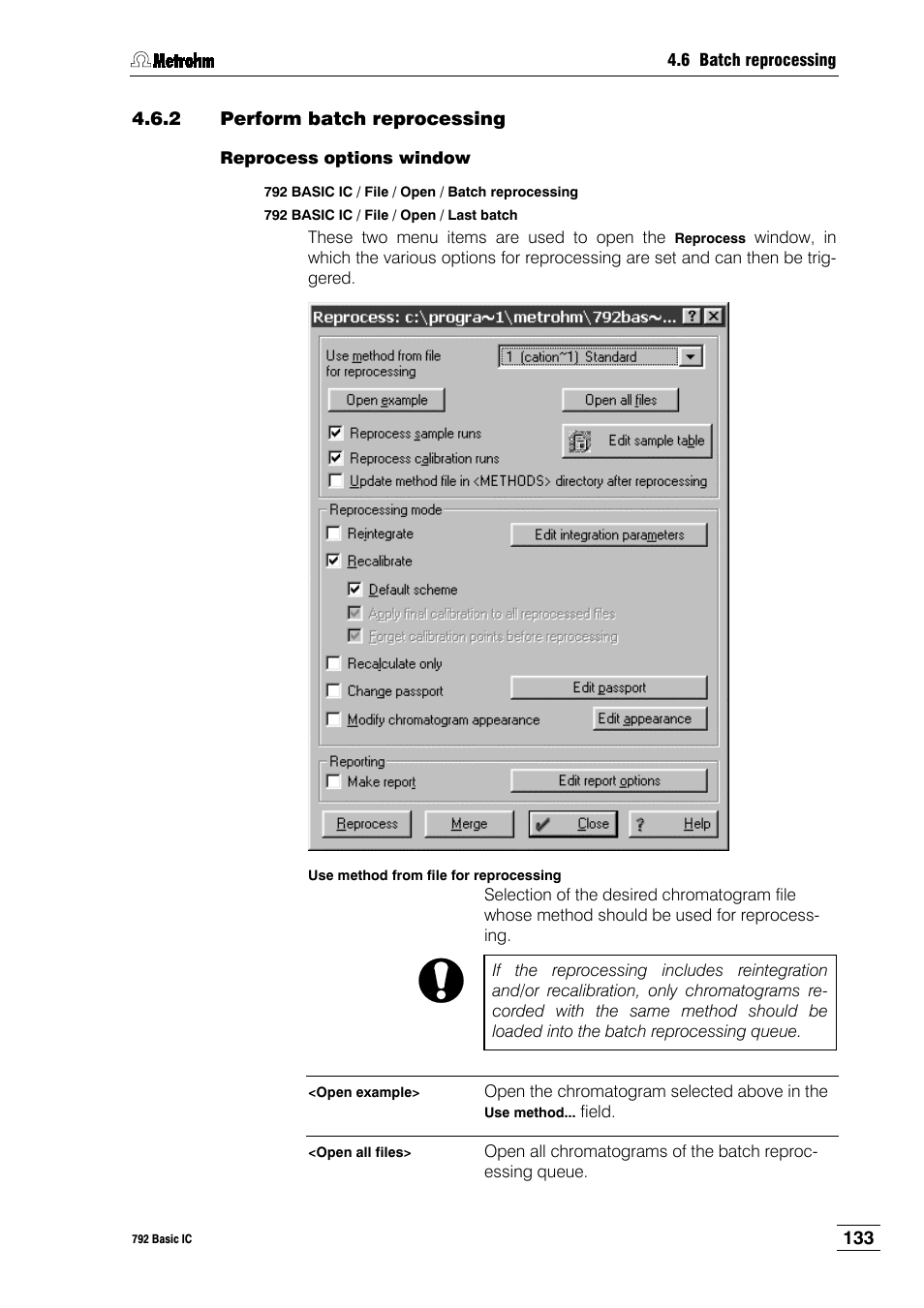 2 perform batch reprocessing | Metrohm 792 Basic IC User Manual | Page 142 / 197