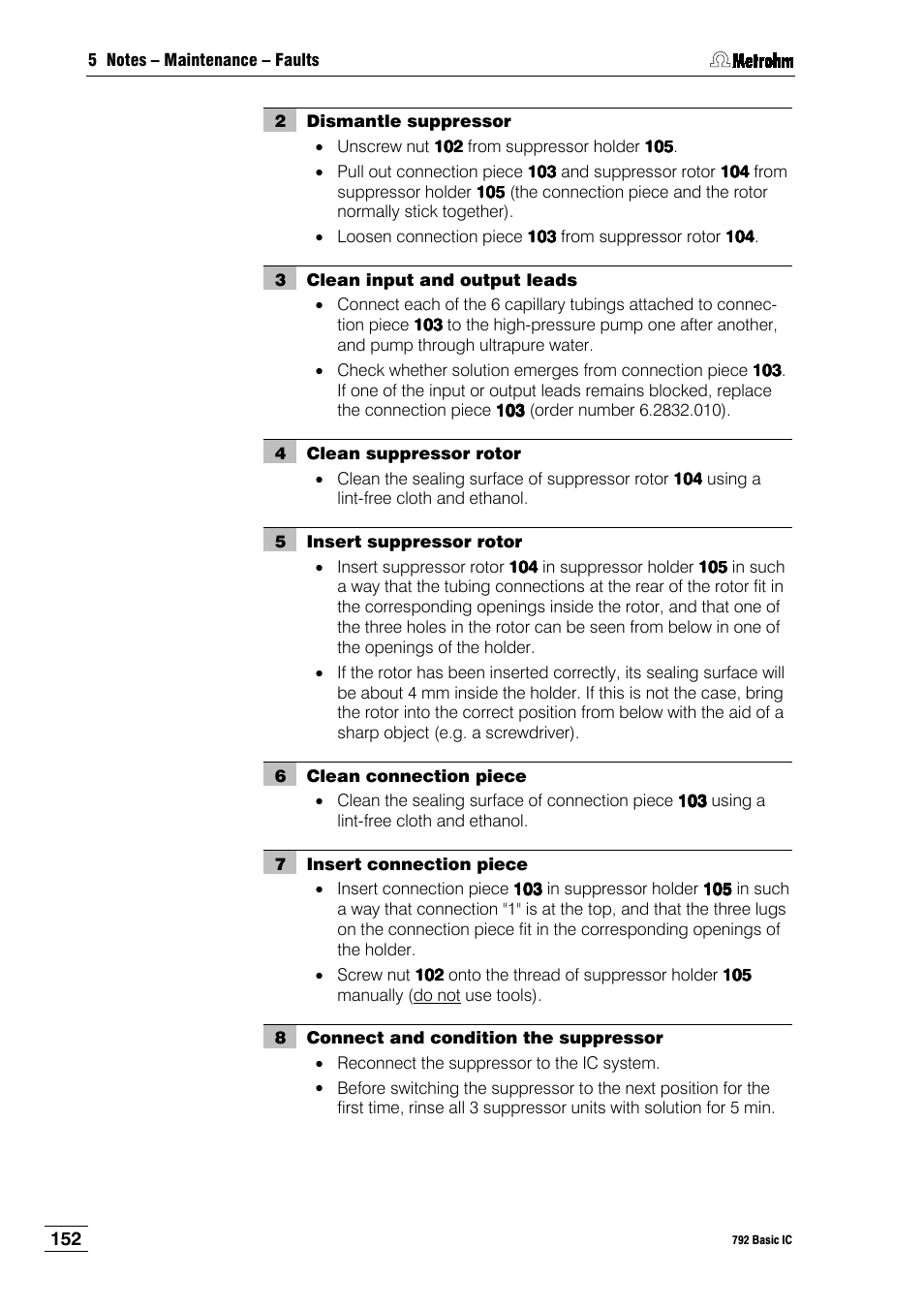 Metrohm 792 Basic IC User Manual | Page 161 / 197