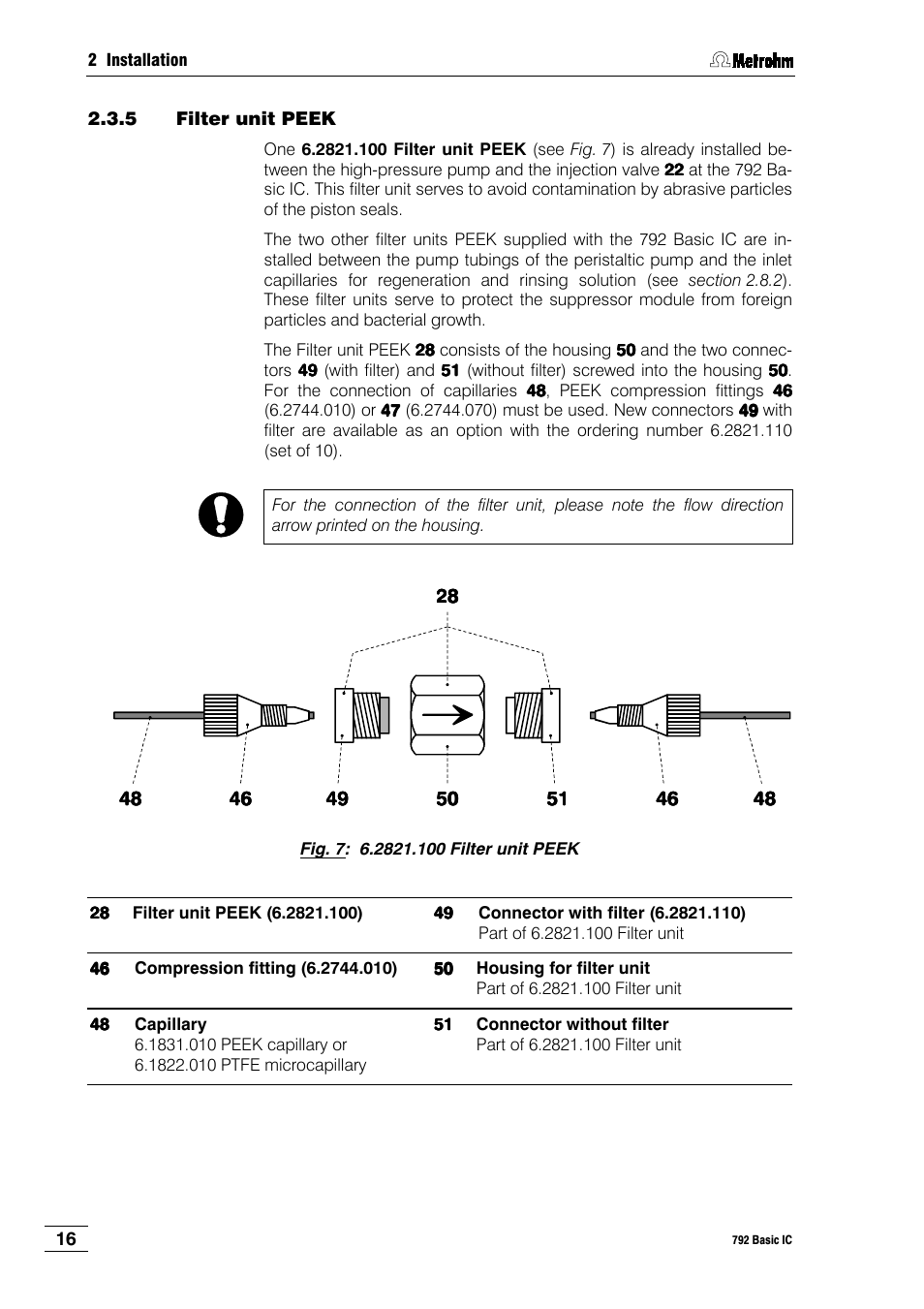 5 filter unit peek | Metrohm 792 Basic IC User Manual | Page 25 / 197