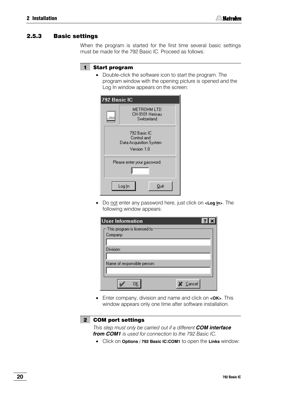 3 basic settings | Metrohm 792 Basic IC User Manual | Page 29 / 197