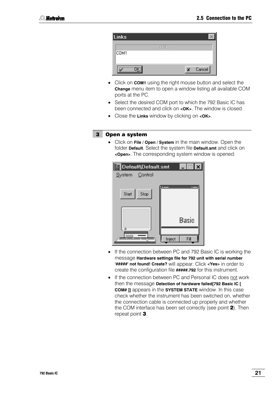 Metrohm 792 Basic IC User Manual | Page 30 / 197