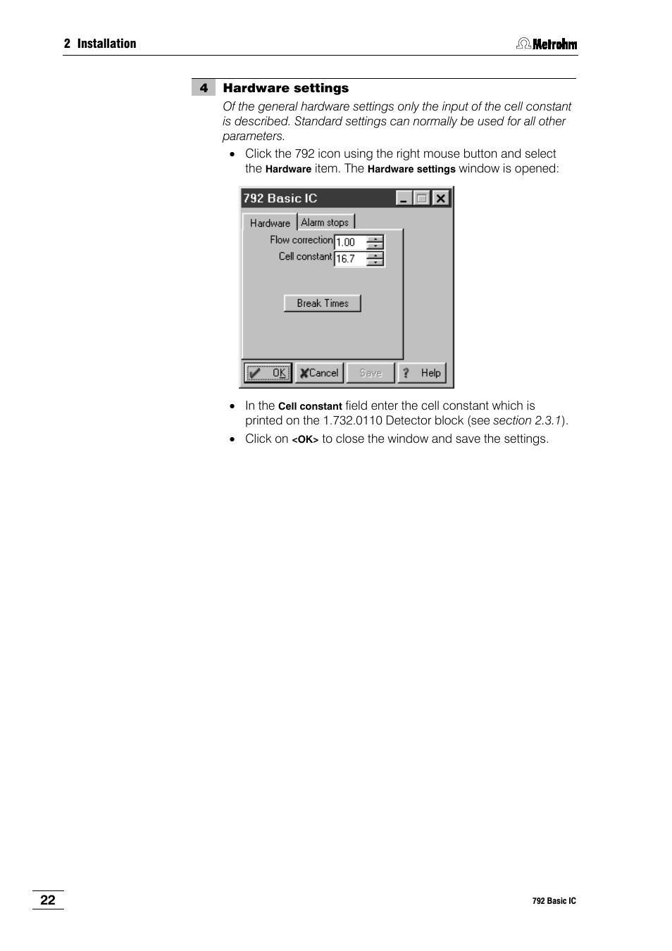 Metrohm 792 Basic IC User Manual | Page 31 / 197