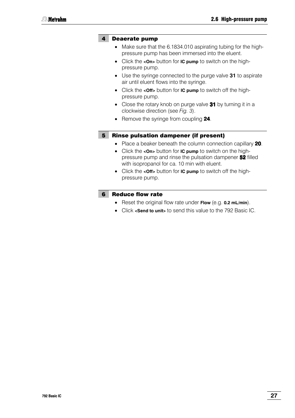 Metrohm 792 Basic IC User Manual | Page 36 / 197