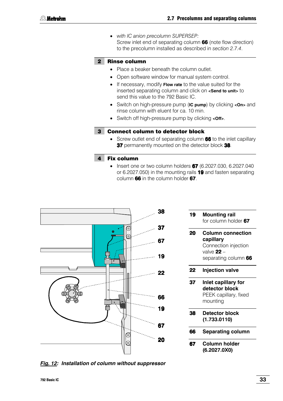 Metrohm 792 Basic IC User Manual | Page 42 / 197