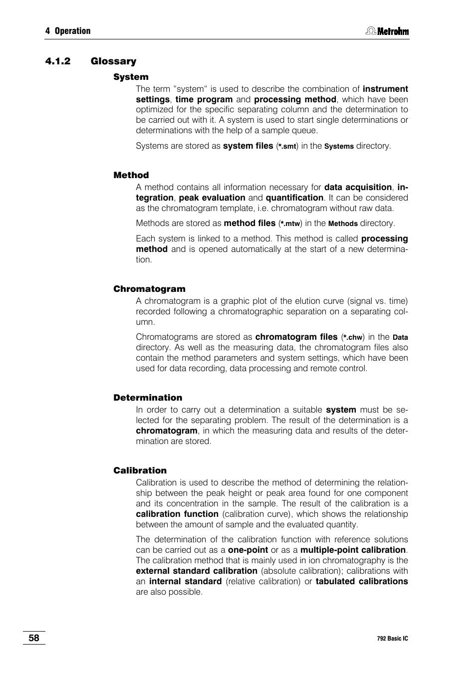 2 glossary | Metrohm 792 Basic IC User Manual | Page 67 / 197