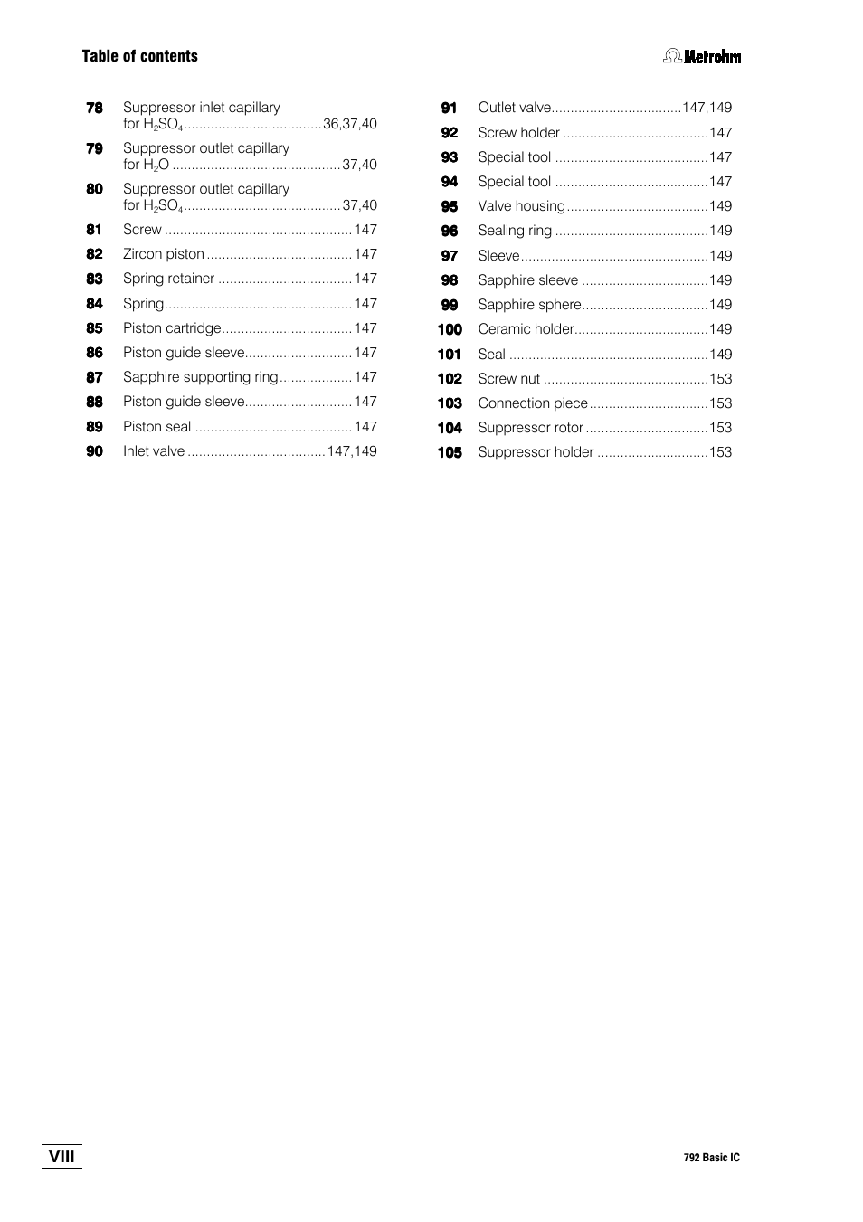 Metrohm 792 Basic IC User Manual | Page 9 / 197