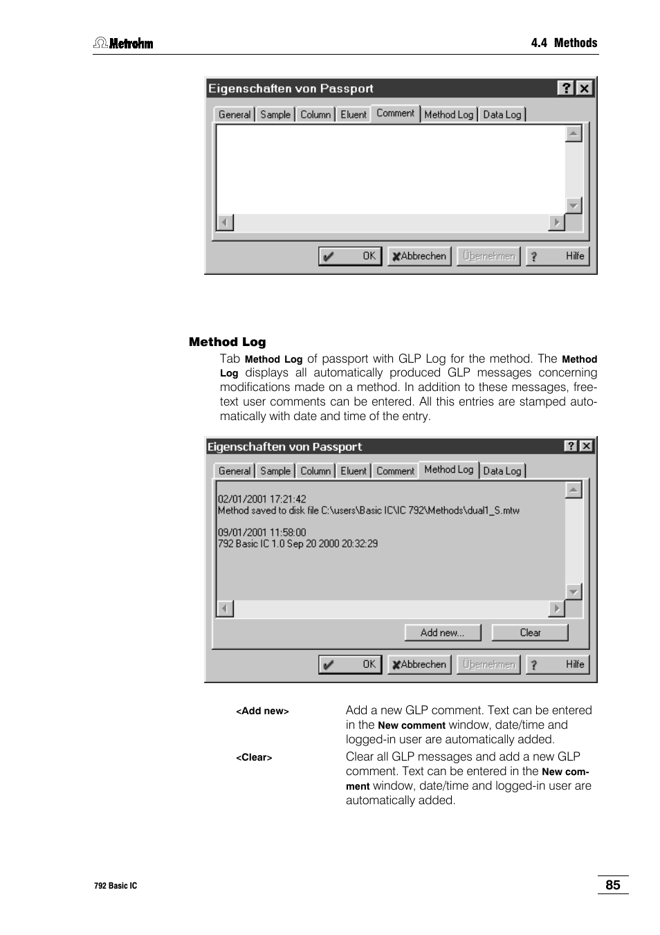 Metrohm 792 Basic IC User Manual | Page 94 / 197