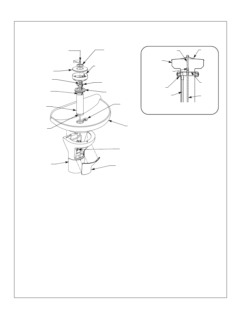 Instrucciones de instalación continuación, Unidades a/o, Figura 7 | Vista de corte de un conjunto de unidad a/o | Bradley Brand Furniture TBD3103 User Manual | Page 56 / 70