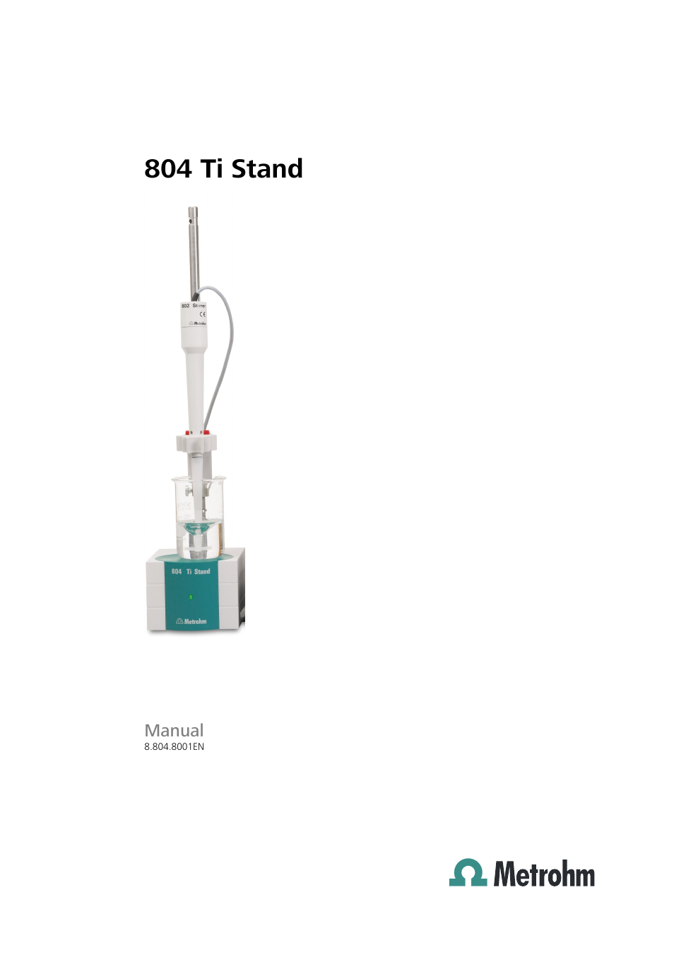 Metrohm 804 TI Stand User Manual | 27 pages