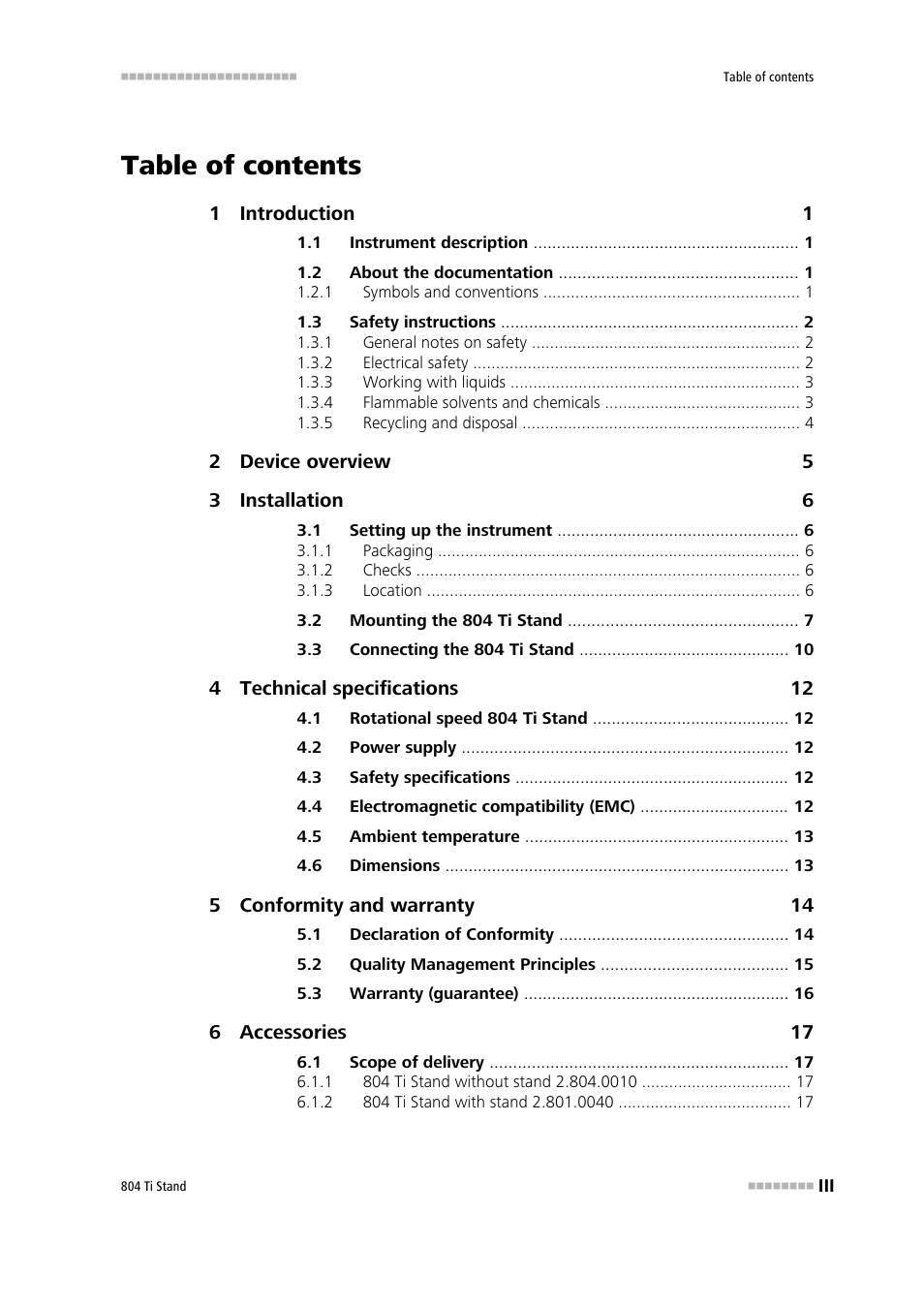 Metrohm 804 TI Stand User Manual | Page 5 / 27