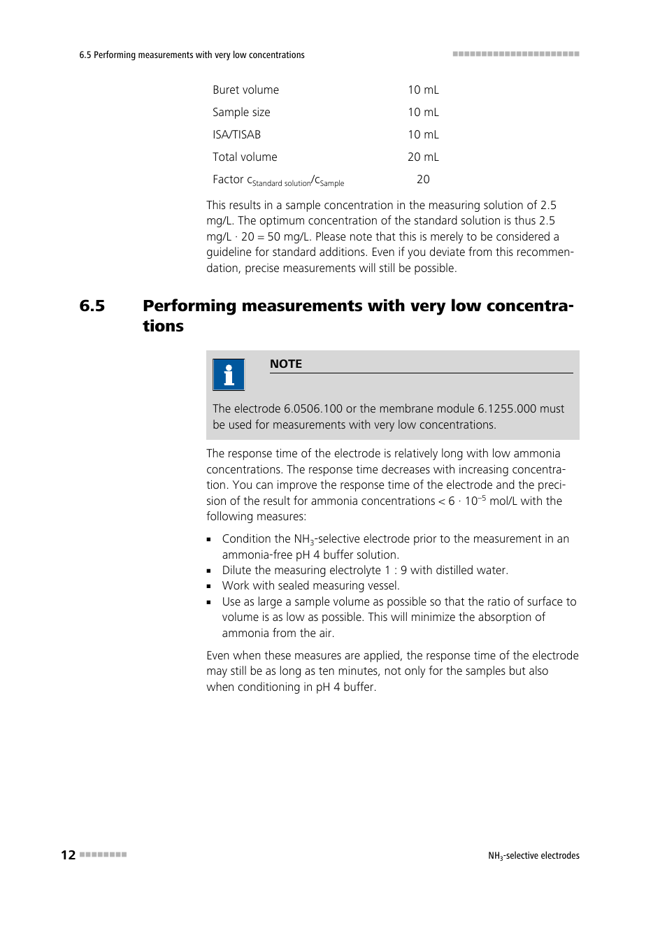 Metrohm NH3-selective electrodes User Manual | Page 18 / 25