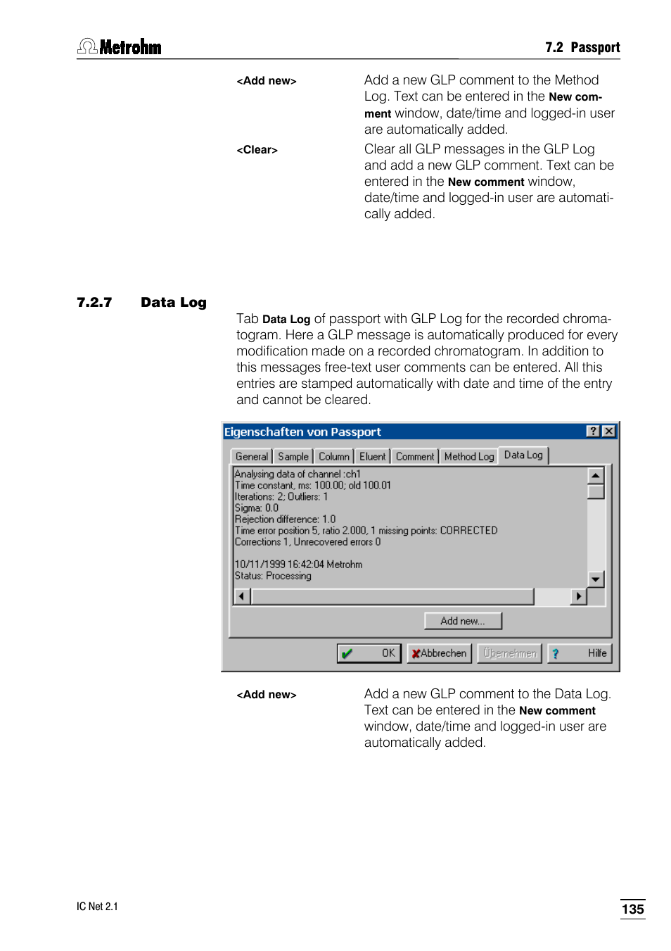 7 data log | Metrohm IC Net 2.1 User Manual | Page 143 / 228