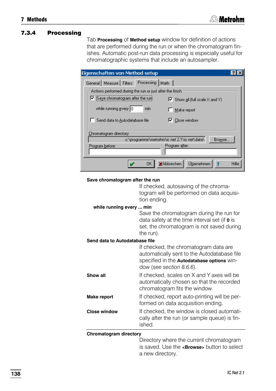 4 processing | Metrohm IC Net 2.1 User Manual | Page 146 / 228