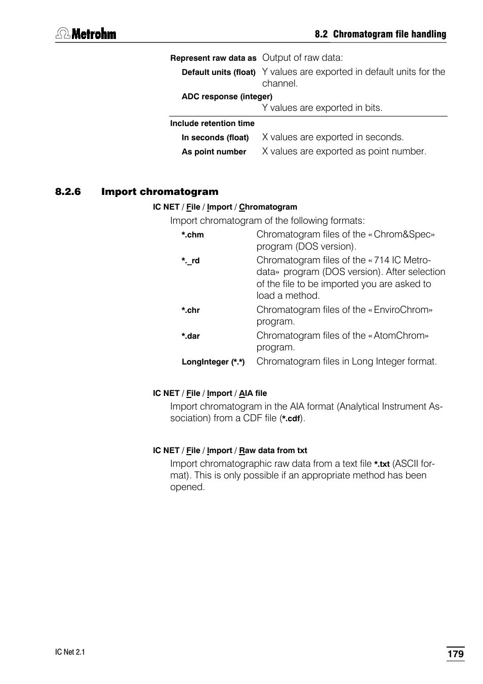 6 import chromatogram | Metrohm IC Net 2.1 User Manual | Page 187 / 228
