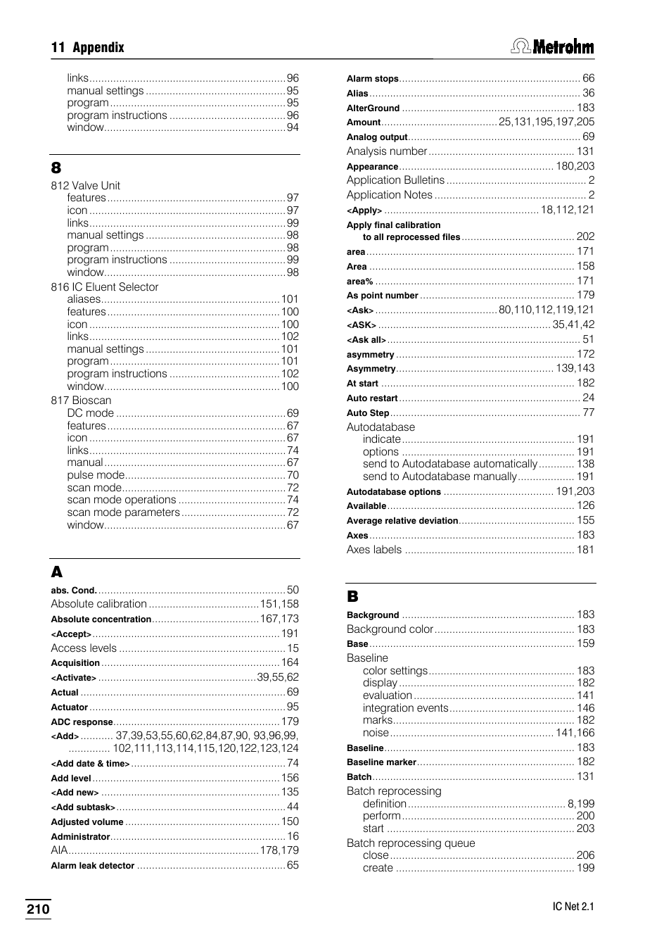 11 appendix | Metrohm IC Net 2.1 User Manual | Page 218 / 228