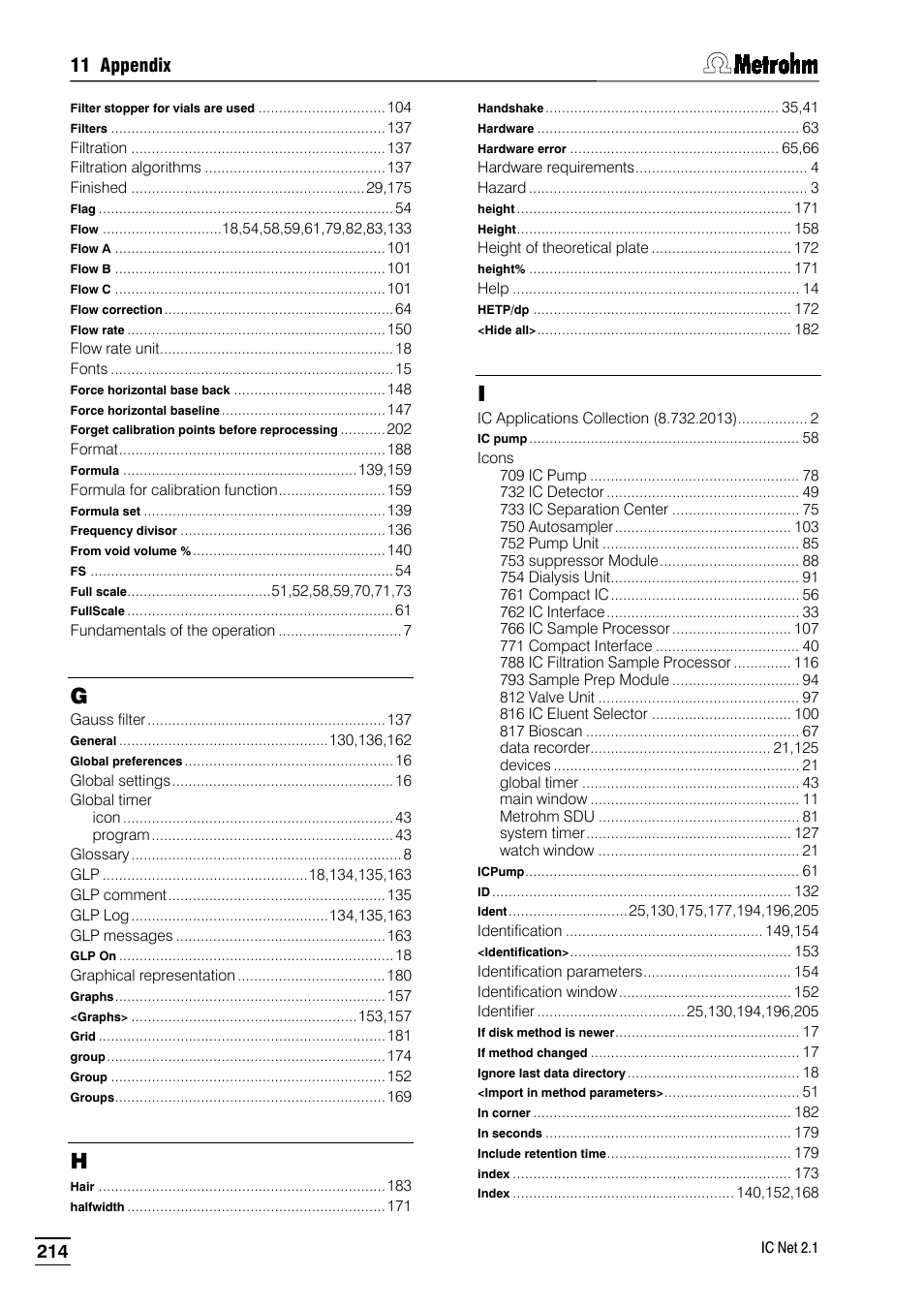 11 appendix | Metrohm IC Net 2.1 User Manual | Page 222 / 228