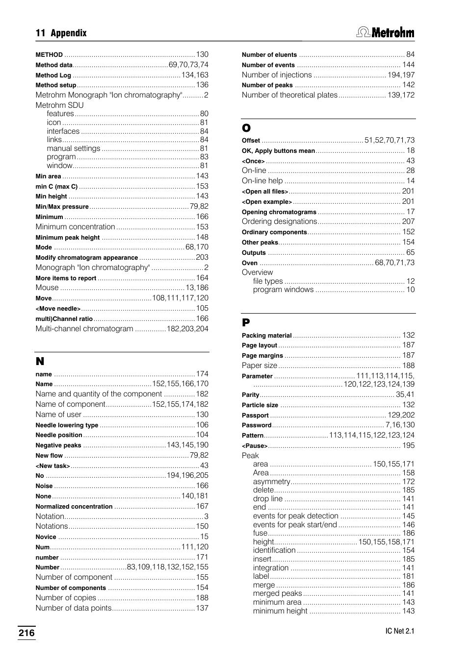 11 appendix | Metrohm IC Net 2.1 User Manual | Page 224 / 228