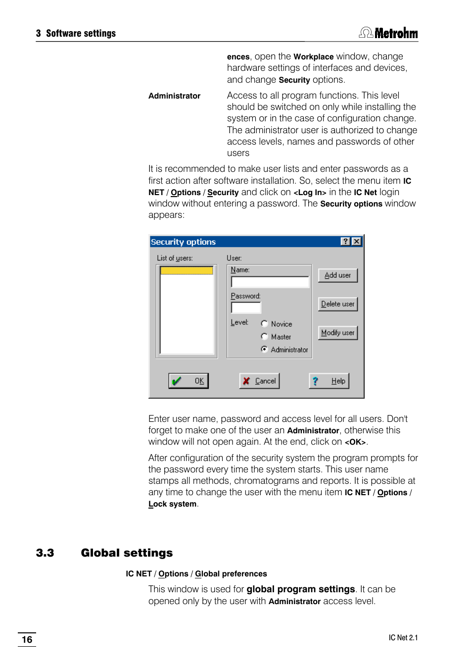 3 global settings | Metrohm IC Net 2.1 User Manual | Page 24 / 228