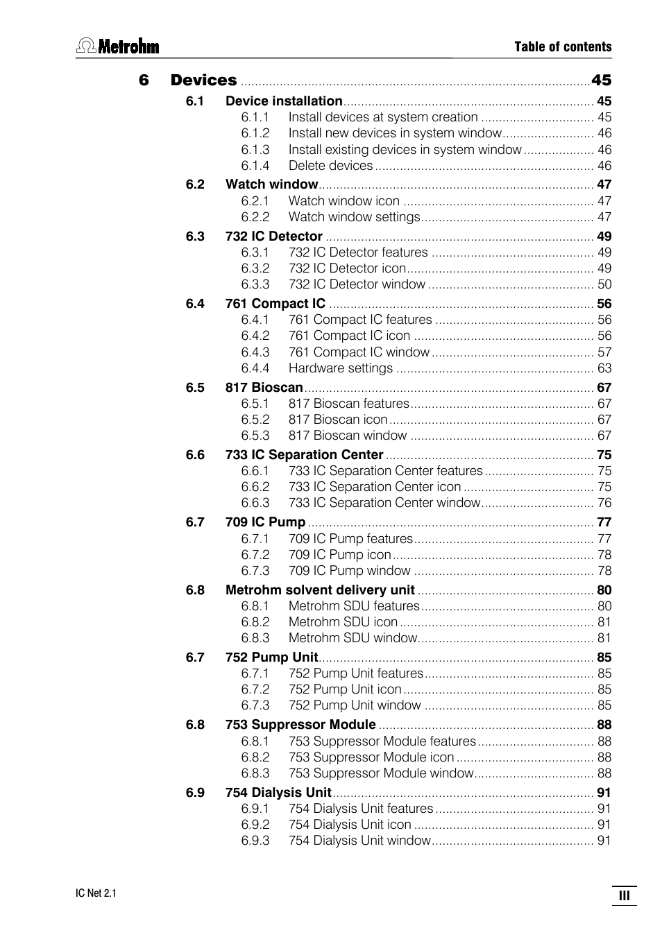 Metrohm IC Net 2.1 User Manual | Page 5 / 228