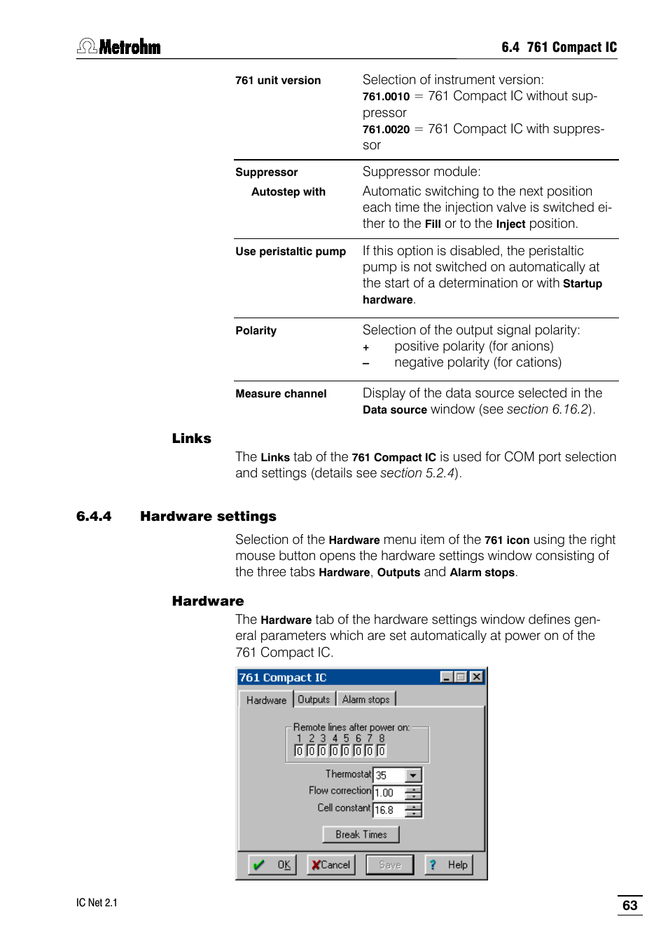 4 hardware settings | Metrohm IC Net 2.1 User Manual | Page 71 / 228