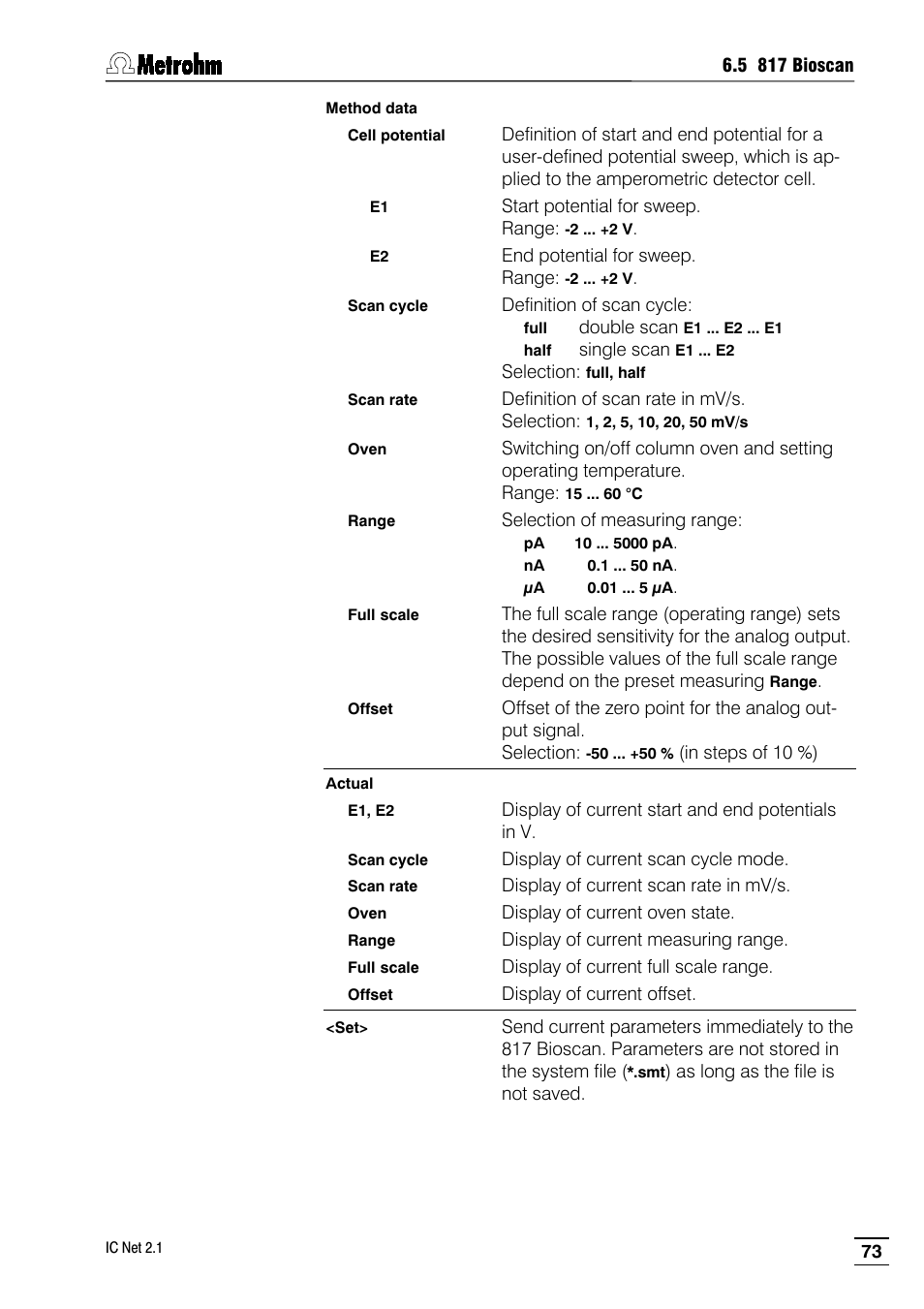 Metrohm IC Net 2.1 User Manual | Page 81 / 228