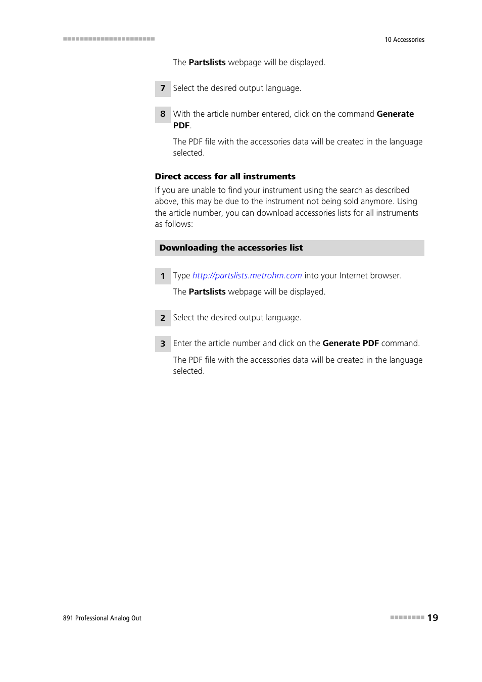Metrohm 891 Professional Analog Out User Manual | Page 25 / 26