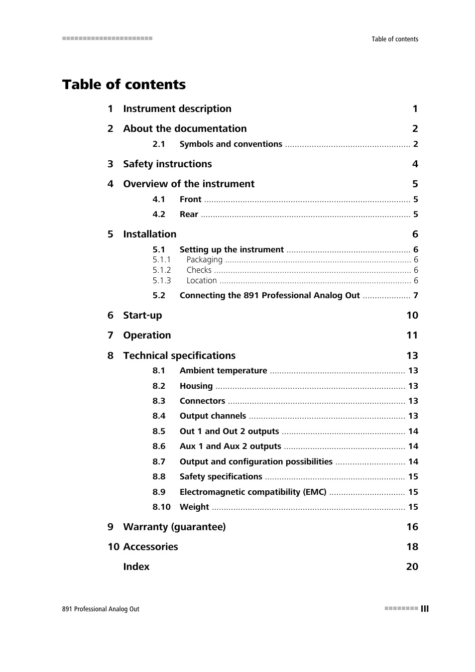 Metrohm 891 Professional Analog Out User Manual | Page 5 / 26