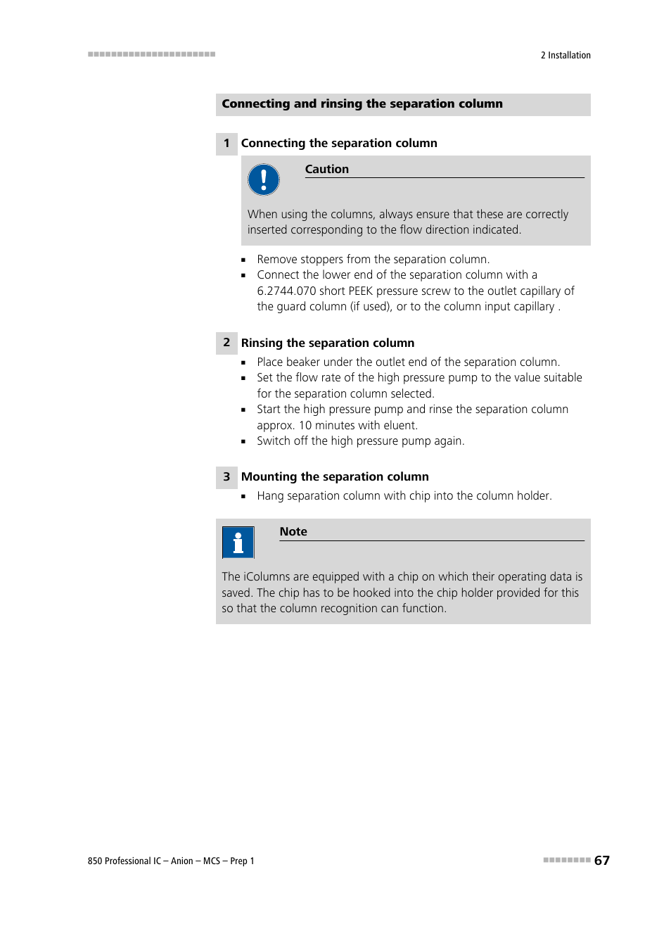 Metrohm 850 Professional IC Anion MCS Prep 1 User Manual | Page 77 / 145