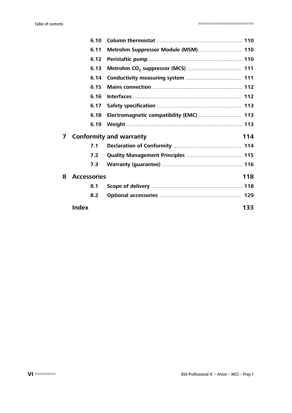Metrohm 850 Professional IC Anion MCS Prep 1 User Manual | Page 8 / 145