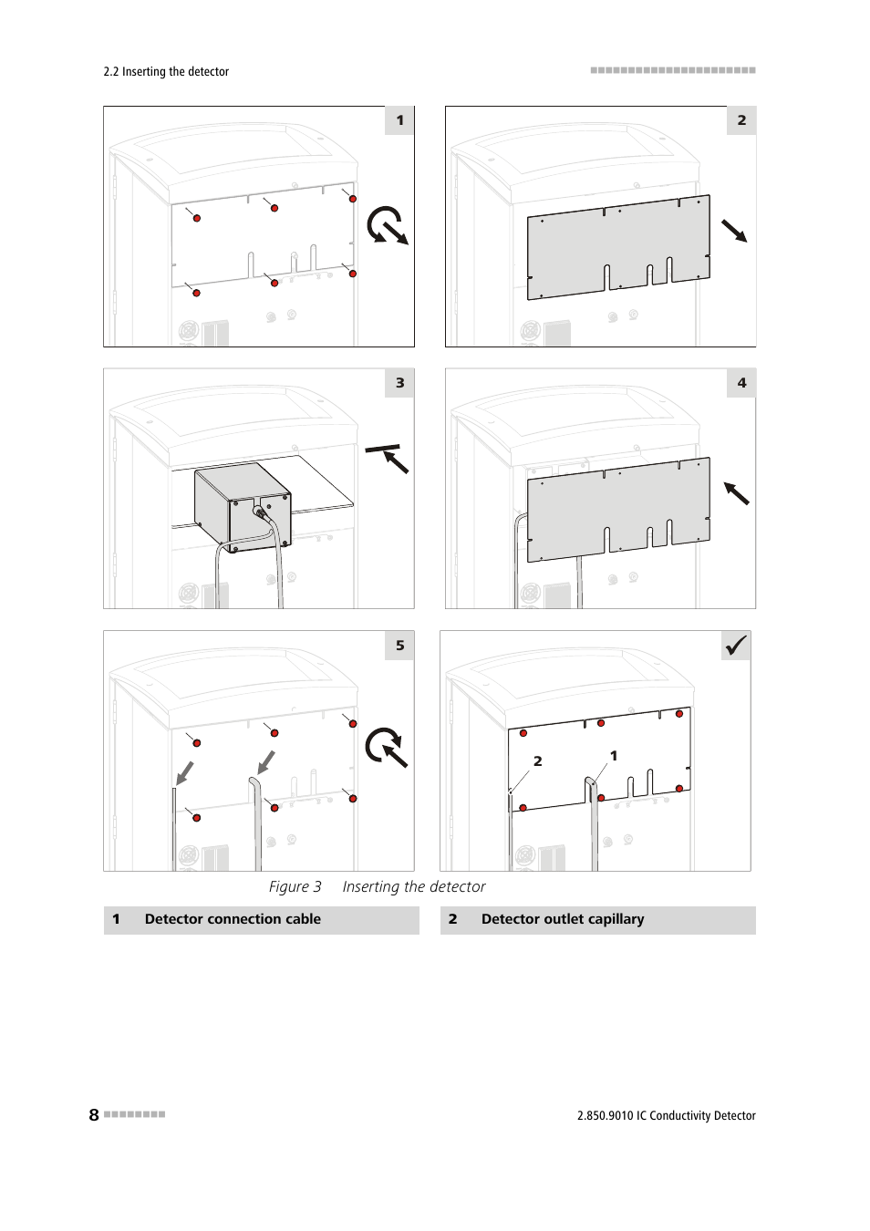 Figure 3, Inserting the detector | Metrohm 850 Professional IC Detector - iDetector User Manual | Page 16 / 30