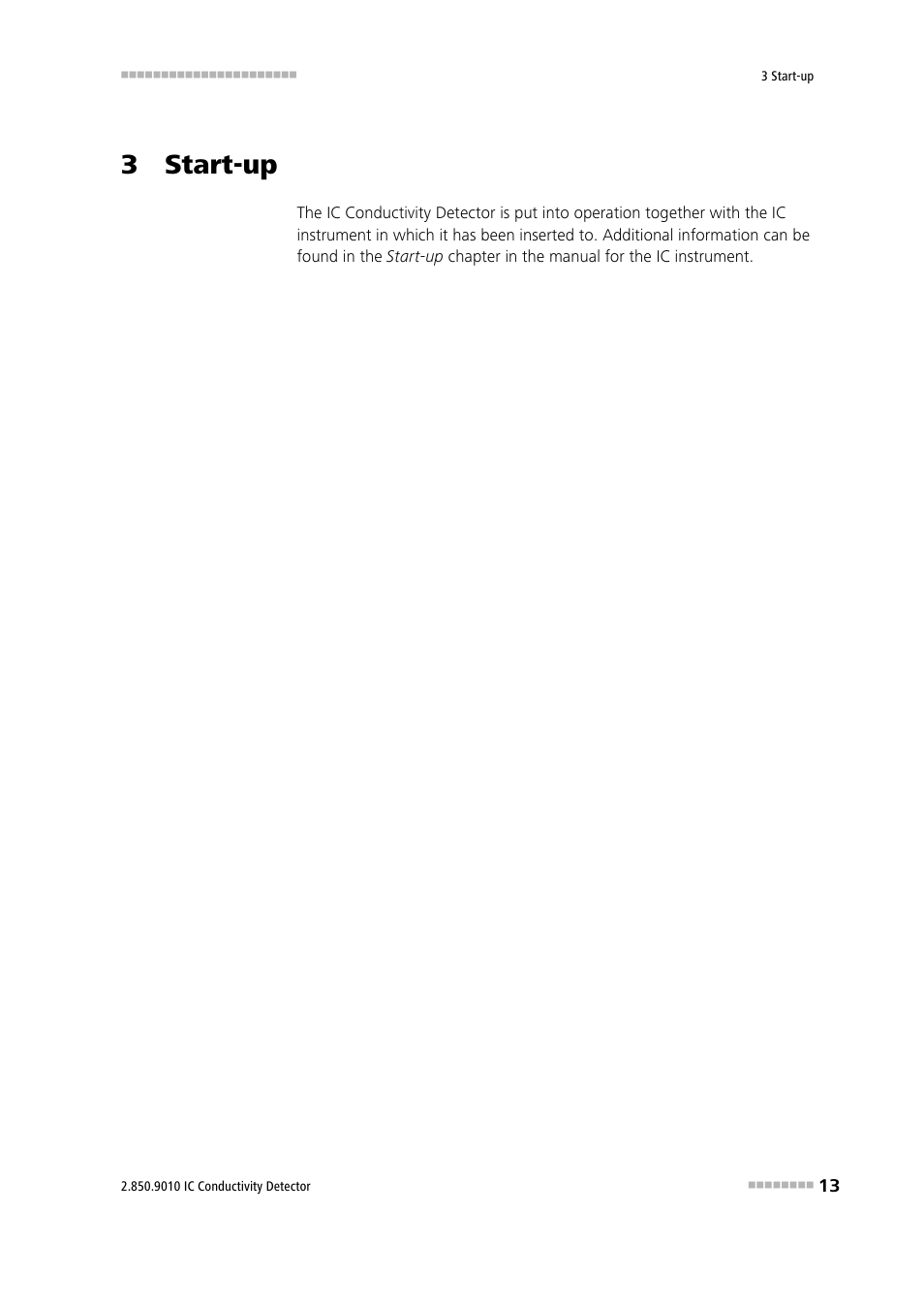3 start-up | Metrohm 850 Professional IC Detector - iDetector User Manual | Page 21 / 30
