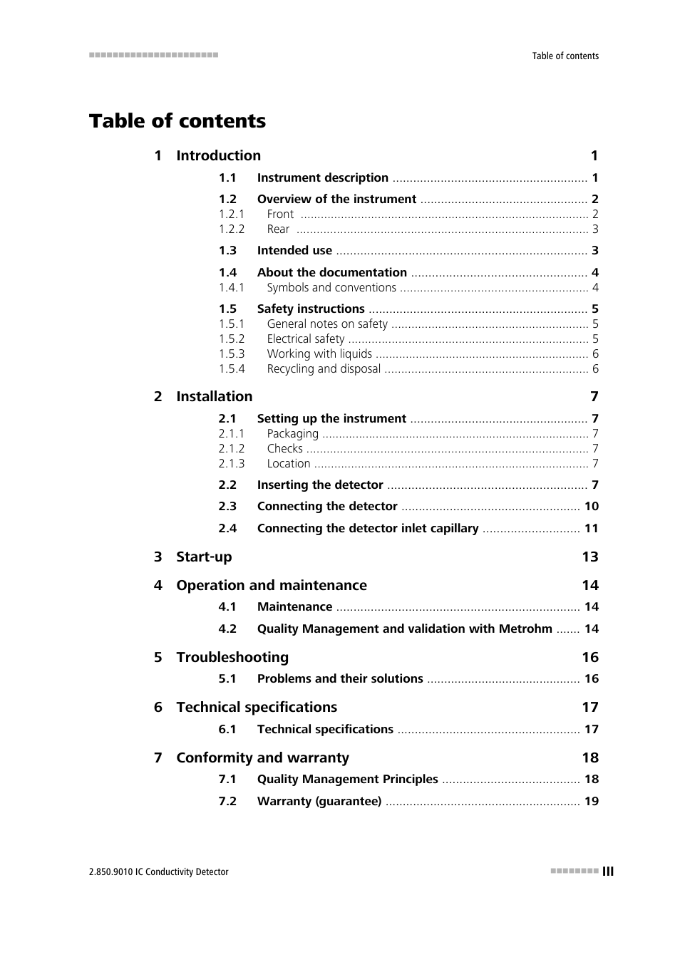 Metrohm 850 Professional IC Detector - iDetector User Manual | Page 5 / 30