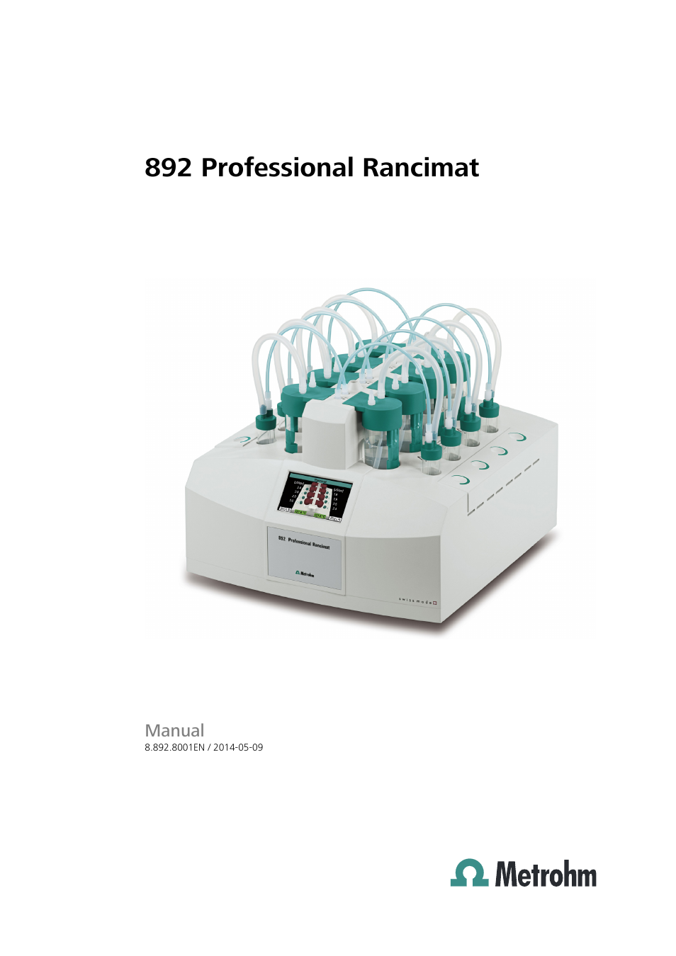 Metrohm 892 Professional Rancimat User Manual | 65 pages