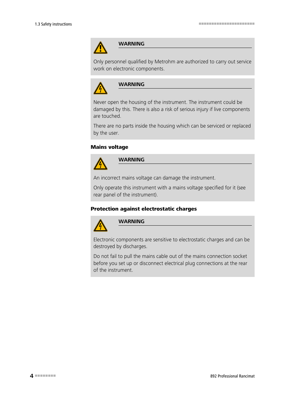 Metrohm 892 Professional Rancimat User Manual | Page 12 / 65