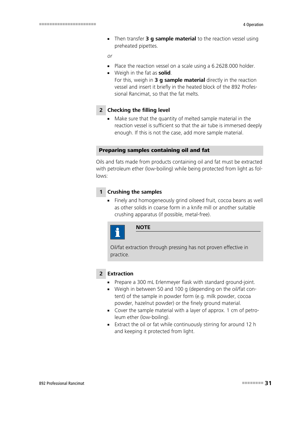 Metrohm 892 Professional Rancimat User Manual | Page 39 / 65